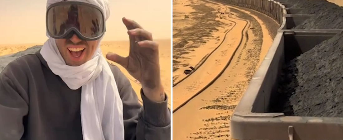 Influencers viajan ilegalmente en el tren de mineral en Mauritania