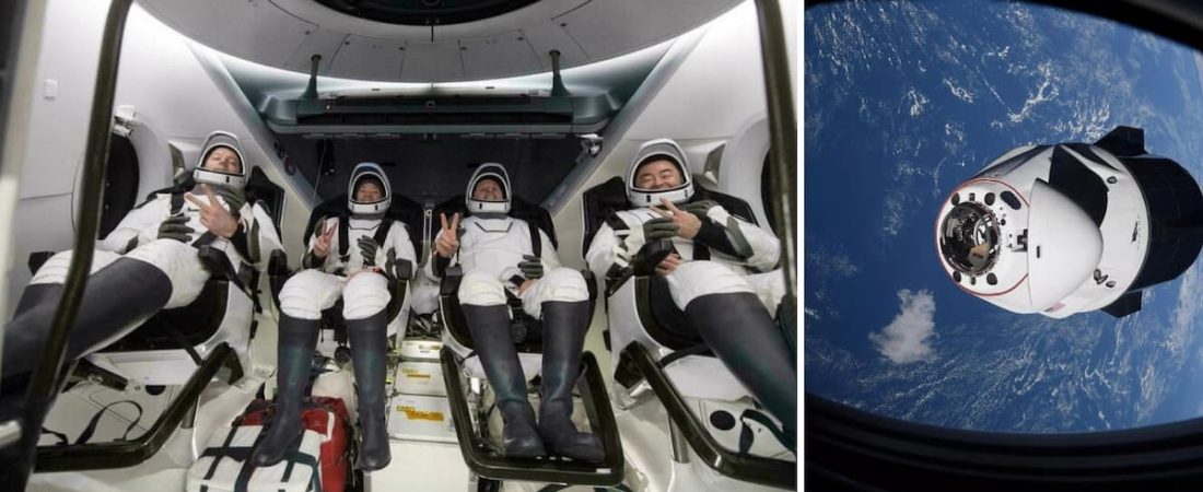 Cuatro astronautas del SpaceX hicieron su regreso a la Tierra en pañales