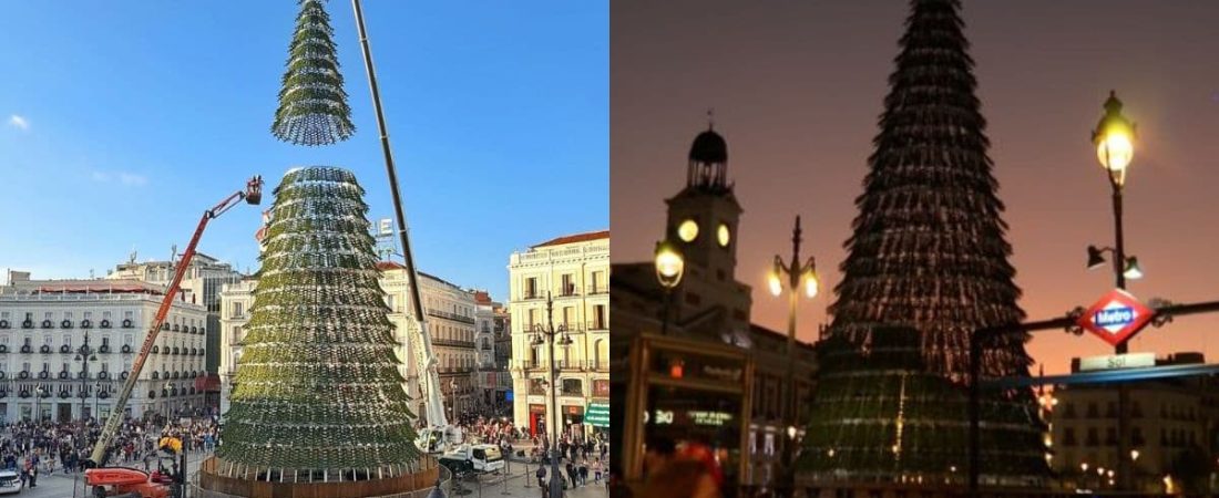 Madrid se prepara para la Navidad Instalan un abeto de más de 35 metros de altura en la Puerta del Sol