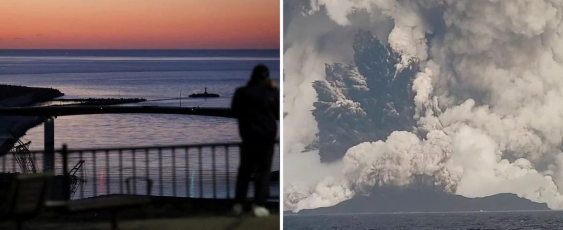 Japón registró olas de más de 1 metro y miles de personas debieron evacuar tras la erupción en Tonga