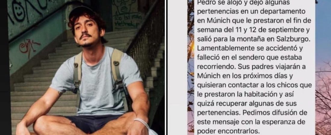 Murió en un accidente viajando por Múnich y su familia busca desesperada a los compañeros de habitación para recuperar sus pertenencias