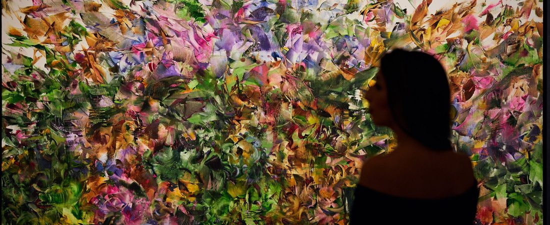 LONDON, ENGLAND - OCTOBER 18:  Ali Banisadr 'Stardust' is presented during '1,200 Years Of Middle Eastern Art Unveiled' at Sotheby's on October 18, 2019 in London, England. (Photo by Michael Bowles/Getty Images for Sotheby's)