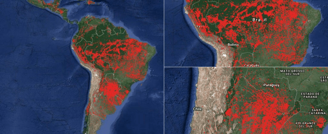 Nuevos registros satelitales de la NASA advierten alarmantes incendios forestales en América Latina