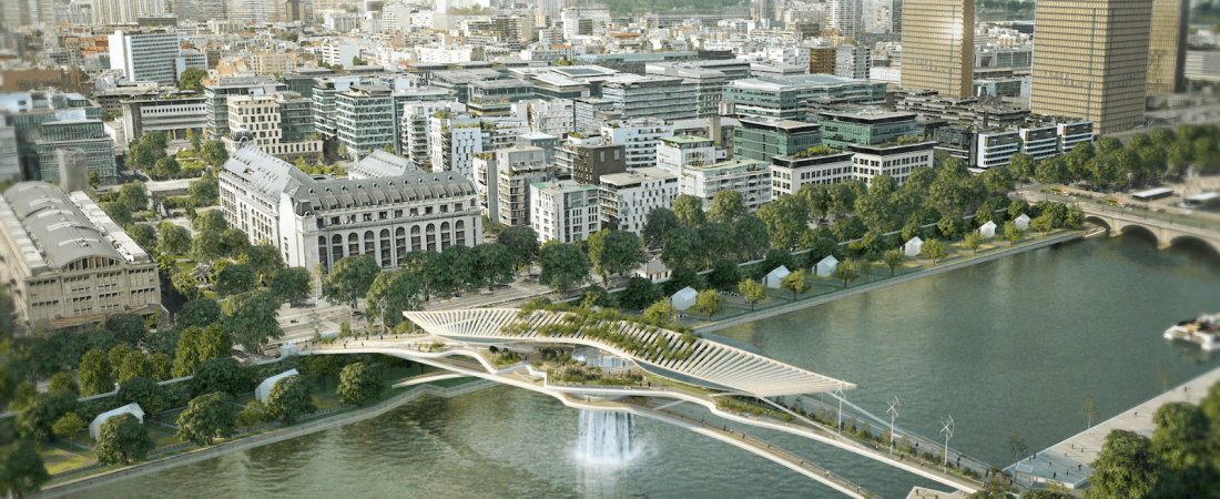 París Un estudio de arquitectura propone construir un lujoso puente con cascada incluida sobre el río Sena 2