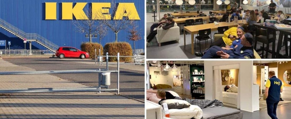 Dinamarca: unas 30 personas tuvieron que pasar la noche en Ikea a causa de la nieve