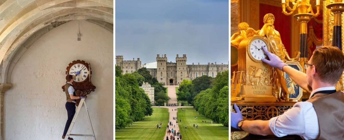 Cientos de relojes del castillo de Windsor fueron atrasados una hora por un equipo de expertos