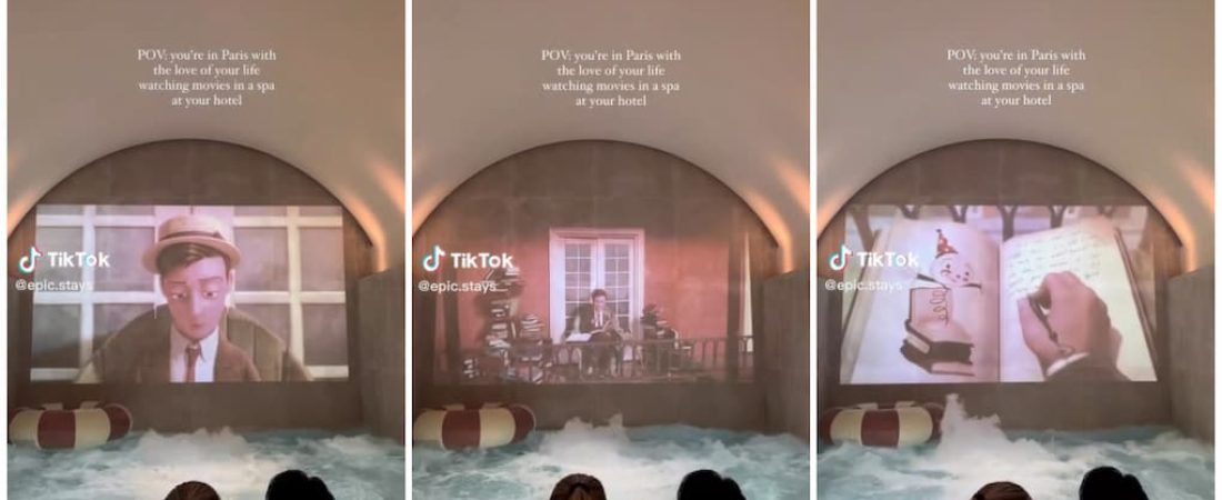 Sumérgete en un jacuzzi mientras disfrutas de película en este hotel de París