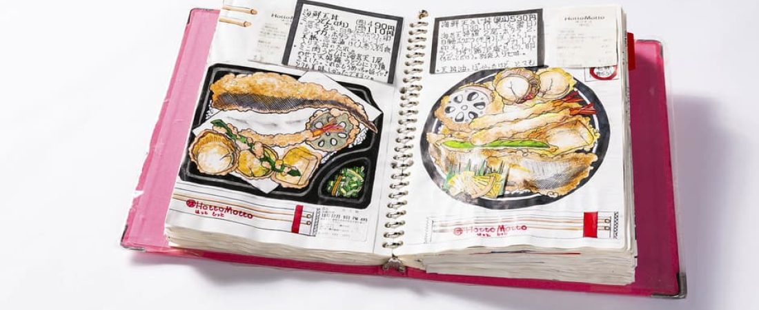 Un chef japonés ha ilustrado todo lo que come desde hace 30 años y suma más de 1000 recetas en sus cuadernos 1