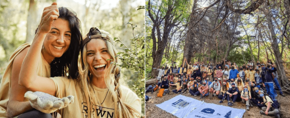 Un grupo de voluntarios viajó a la Patagonia argentina para reforestar árboles afectados por incendios forestales en 1999 1