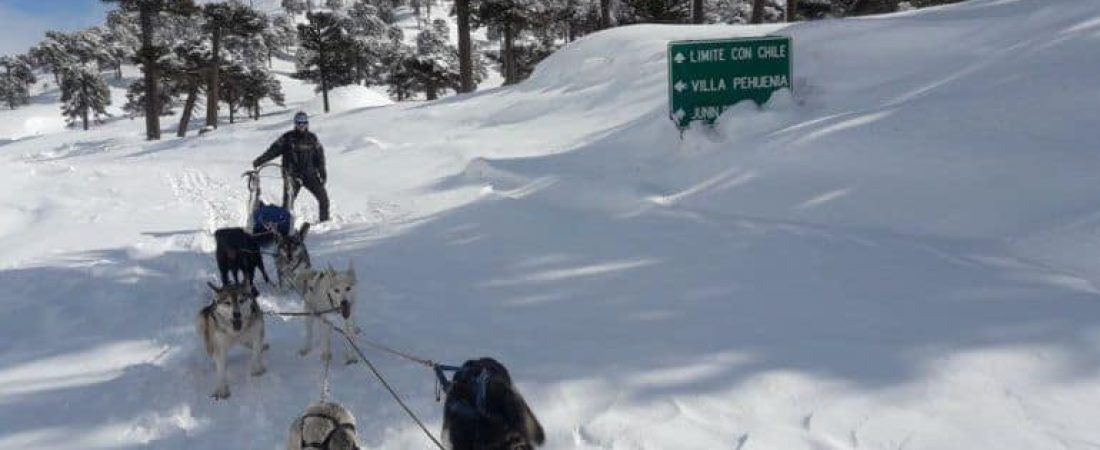 Una familia debe hacer 50 kilómetros en trineo para llegar al supermercado debido al temporal de nieve 2