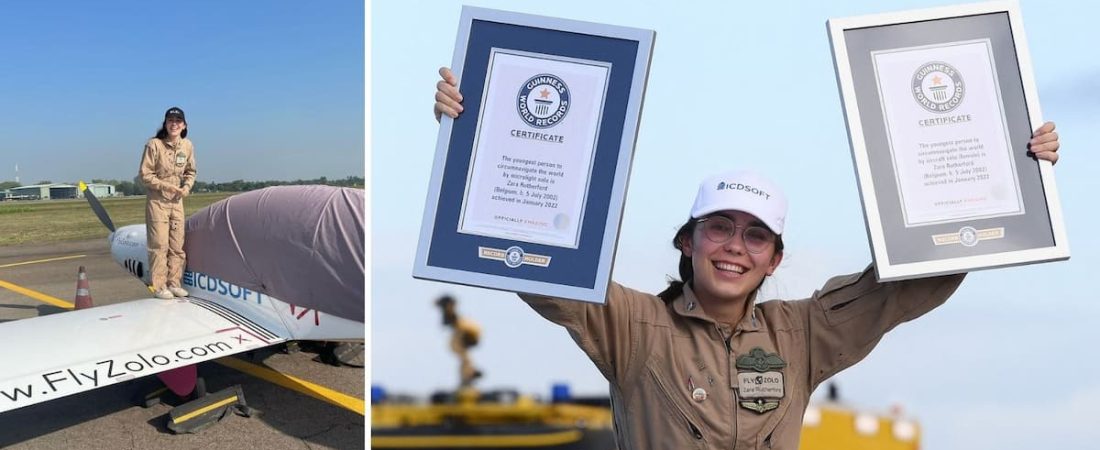 Una joven piloto se convirtió en la mujer más joven en volar por todo el mundo sola