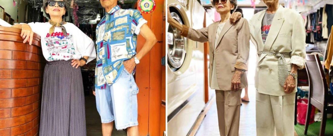 Una pareja de ancianos crea atuendos elegantes con ropa olvidada en su lavandería de Taiwán 1