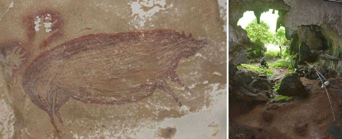 Descubren una obra de arte rupestre en una cueva de Indonesia y sería la más antigua del mundo