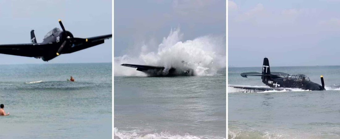 Un avión se estrelló a unos metros de una mujer embarazada que se encontraba haciendo una sesión de fotos