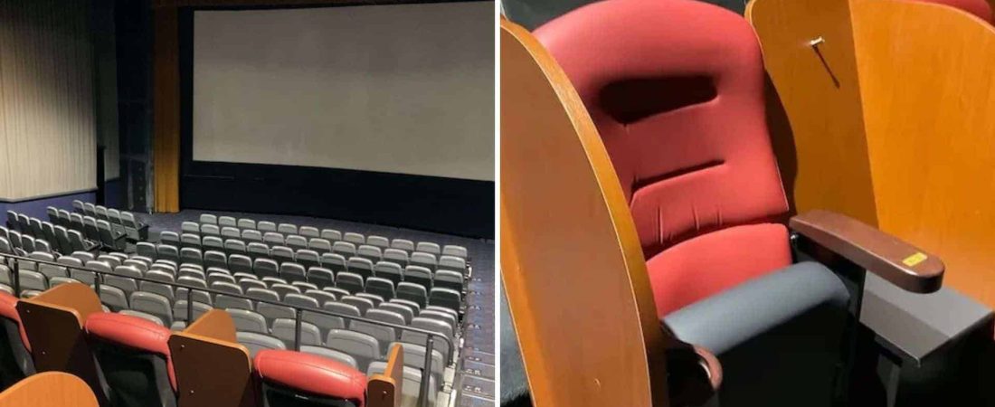 Una sala de cine japonesa incorporó butacas que facilitan el distanciamiento social al momento de mirar películas