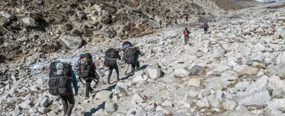 Escaladores en Nepal