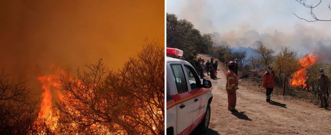 Continúan los incendios en la provincia argentina de Córdoba y lanzaron un Alerta Amarilla