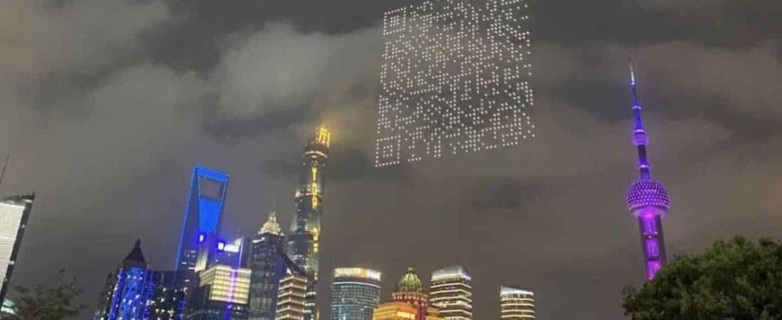 drones-código-qr-gigante-shangai-china