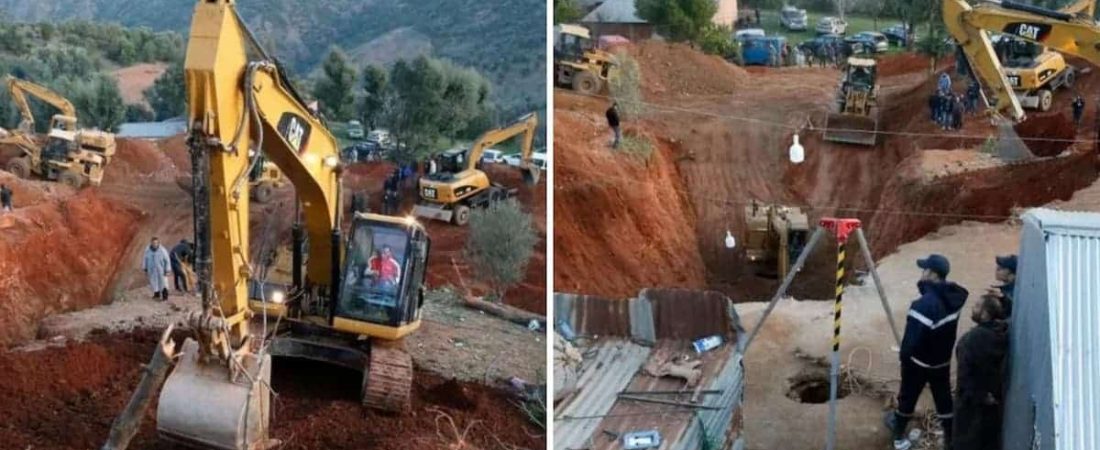 Equipos de rescate trabajan intensamente para sacar a un niño marroquí de 5 años que cayó a un pozo