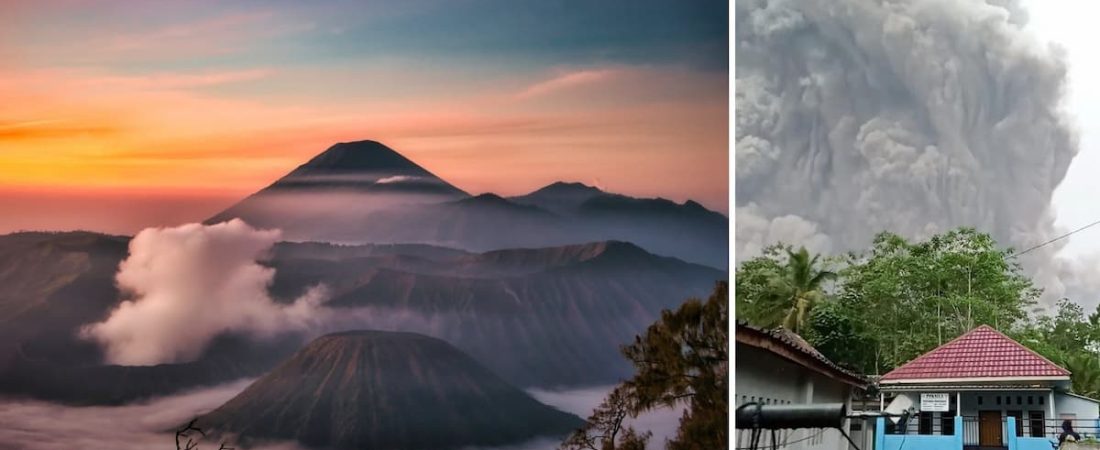 Indonesia: entró en erupción el volcán Semeru, generando una enorme nube de ceniza