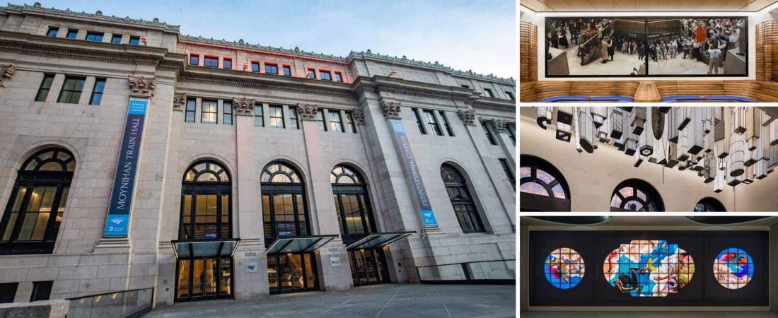 La estación de trenes Penn Station, Nueva York, fue remodelada y su nuevo hall recibe a los pasajeros con obras de arte