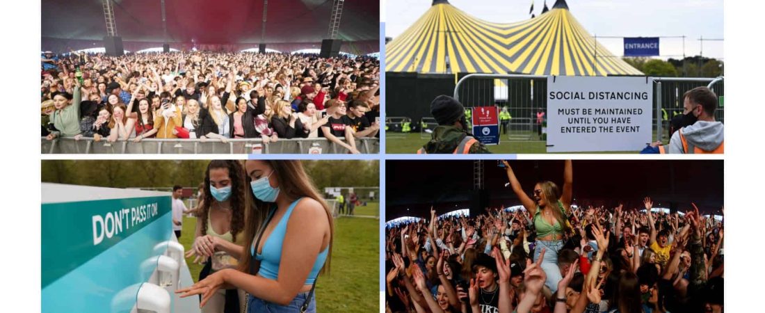 En Inglaterra se realizó el primer festival de música para unas 5.000 personas en tiempos de COVID-19