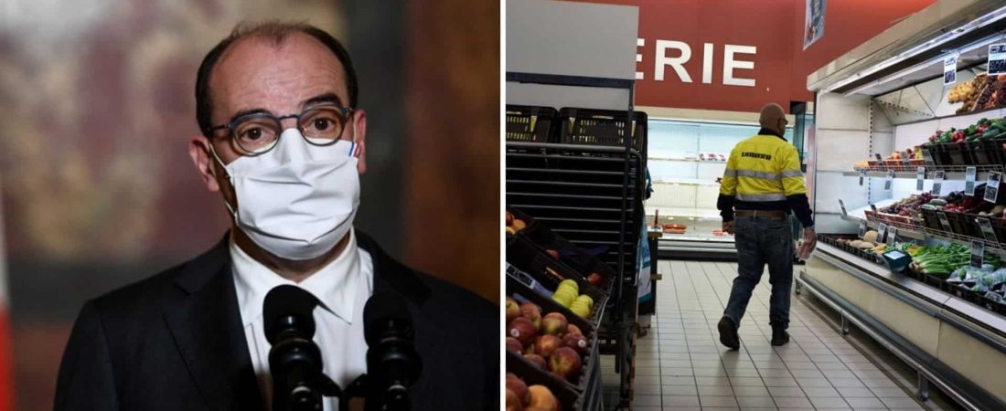 Francia: el primer ministro anunció que se prohíbe la venta en supermercados de productos que no sean esenciales