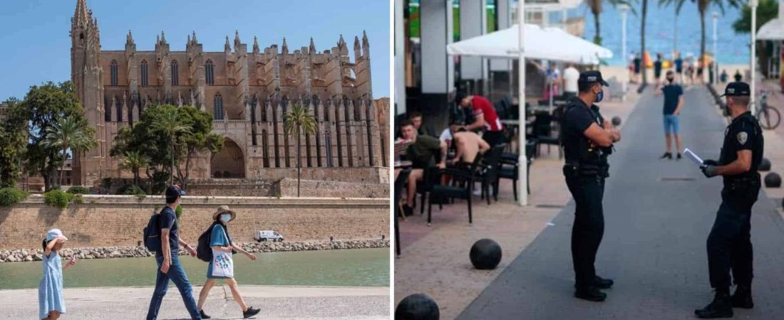 Un hombre fue arrestado en Mallorca, España, por no aislarse al presentar síntomas de COVID-19 y contagiar a 22 personas