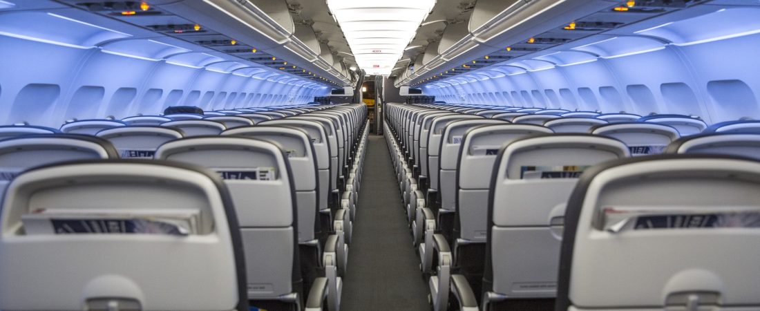 Seat Rows inside an Airplane, Indoors, Inside Of, Seat, Vehicle Seat