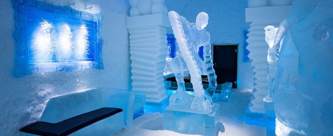 Suecia: revelaron imágenes del increíble hotel de hielo y es posible recorrerlo incluso si no puedes viajar