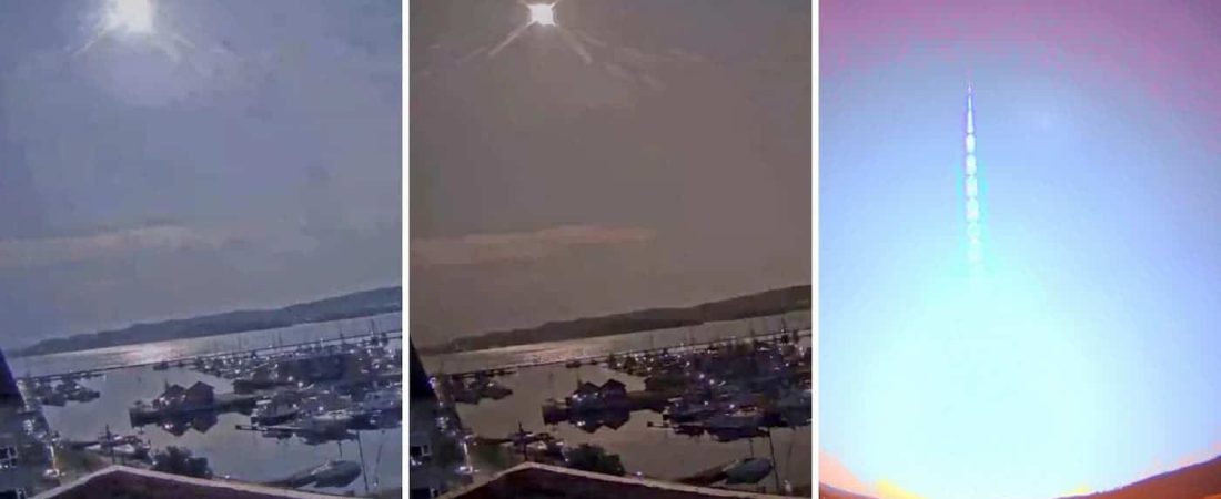 Un meteoro iluminó el cielo nocturno de Noruega