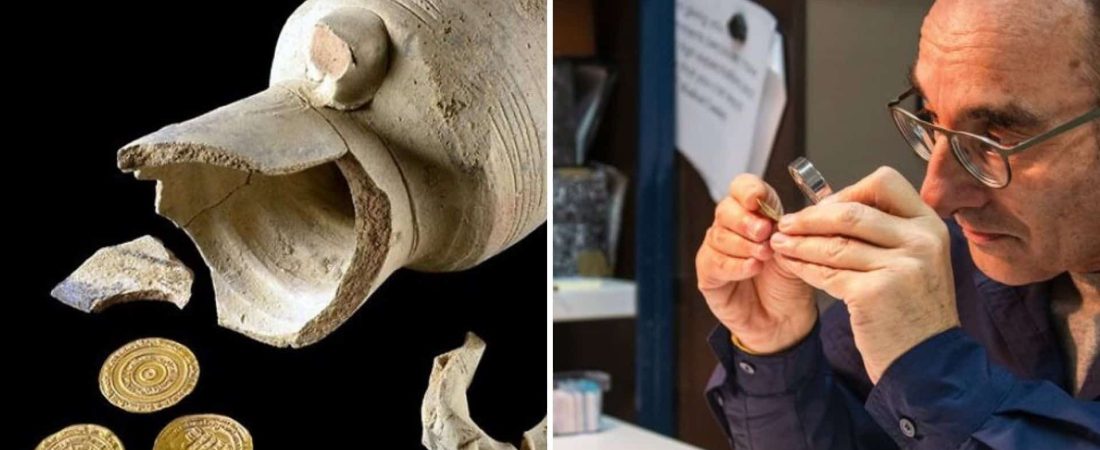 Israel: encontraron cuatro monedas de oro de hace más de 1000 años en un jarrón enterrado