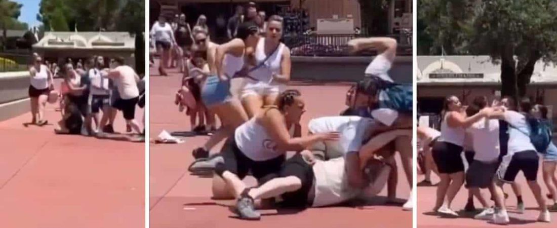 pelea en disney