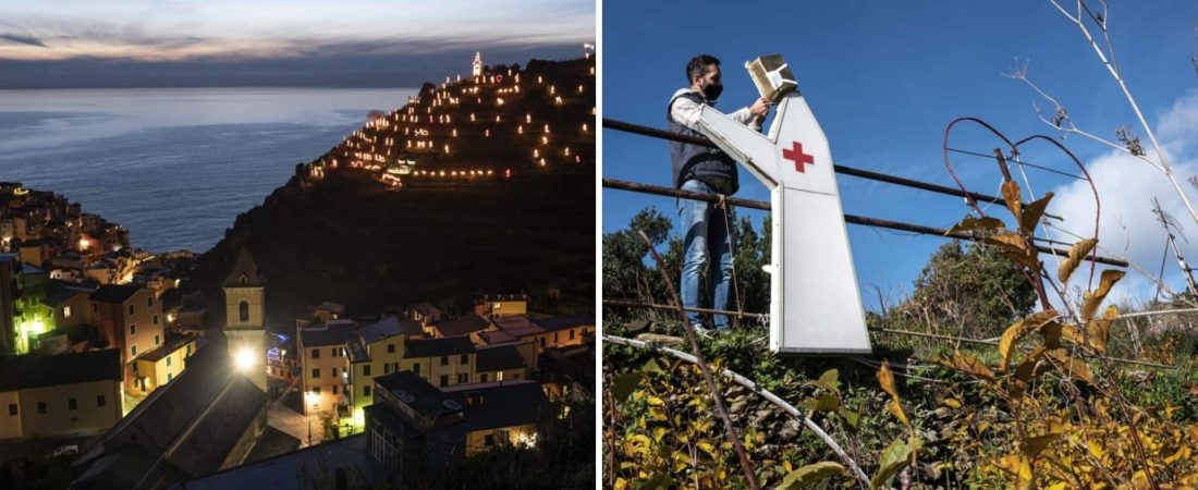 Uno de los mayores pesebres del mundo rinde homenaje a trabajadores de la salud en Italia