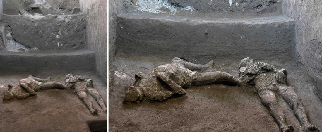 Italia: descubrieron restos de dos víctimas de la erupción del Monte Vesubio en las ruinas de Pompeya