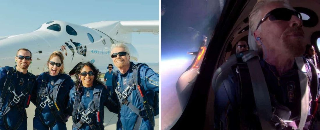 Richard Branson se convirtió en el primer multimillonario en viajar al espacio y lo hizo en un vuelo de Virgin Galactic