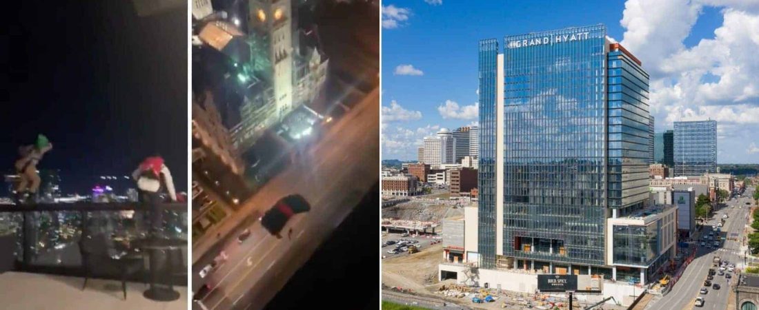 Dos hombres saltaron de la terraza de un hotel en Nashville y se les prohibió el ingreso de por vida