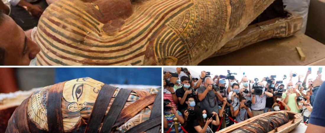 En Egipto revelaron una colección de 59 sarcófagos que datan desde hace más de 2500 años