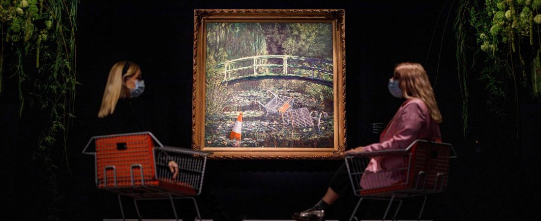 La pintura de Banksy 'Show me the Monet' fue subastada por casi 10 millones de dólares