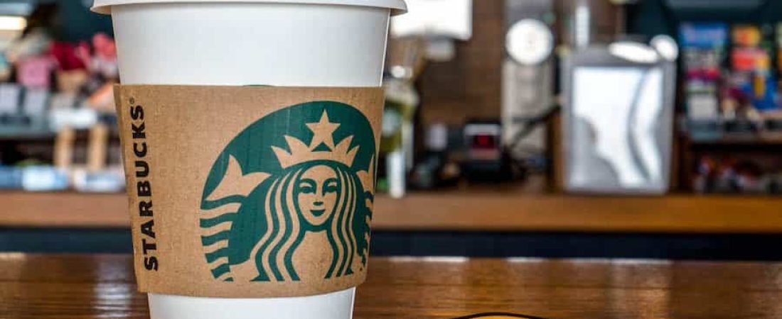 WEIFANG, SHANDONG PROVINCE, CHINA - 2016/08/31: Coffee cup on table in a Starbucks shop.  During the third quarter 2016, Starbucks China had $768.2 million in sales, a growth of 17% compared to the prior period. (Photo by Zhang Peng/LightRocket via Getty Images)